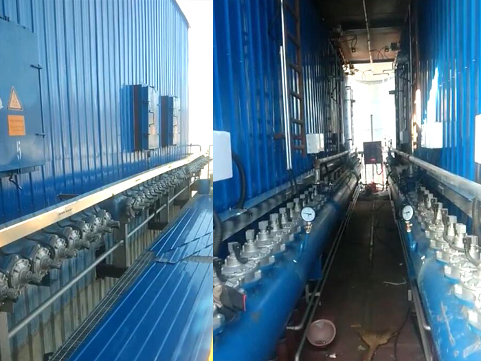 山東蓬萊水泥廠電除塵器改造布袋除塵器現(xiàn)場(chǎng)施工圖